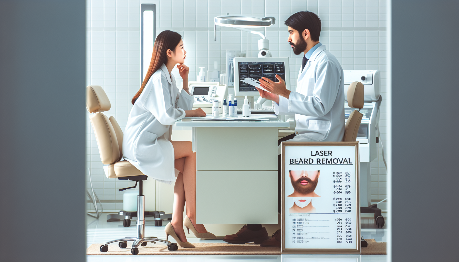 턱수염 레이저 제모 비용 알아보기
