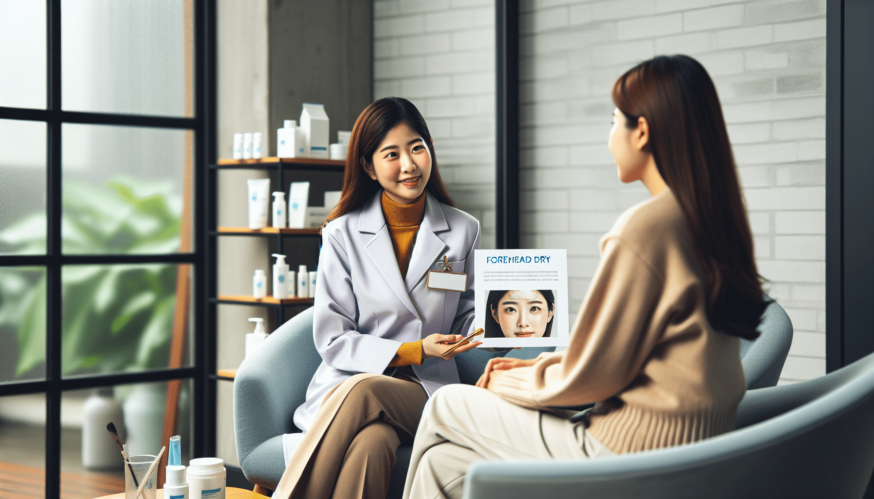 겨울 이마 보습 관리 이미지